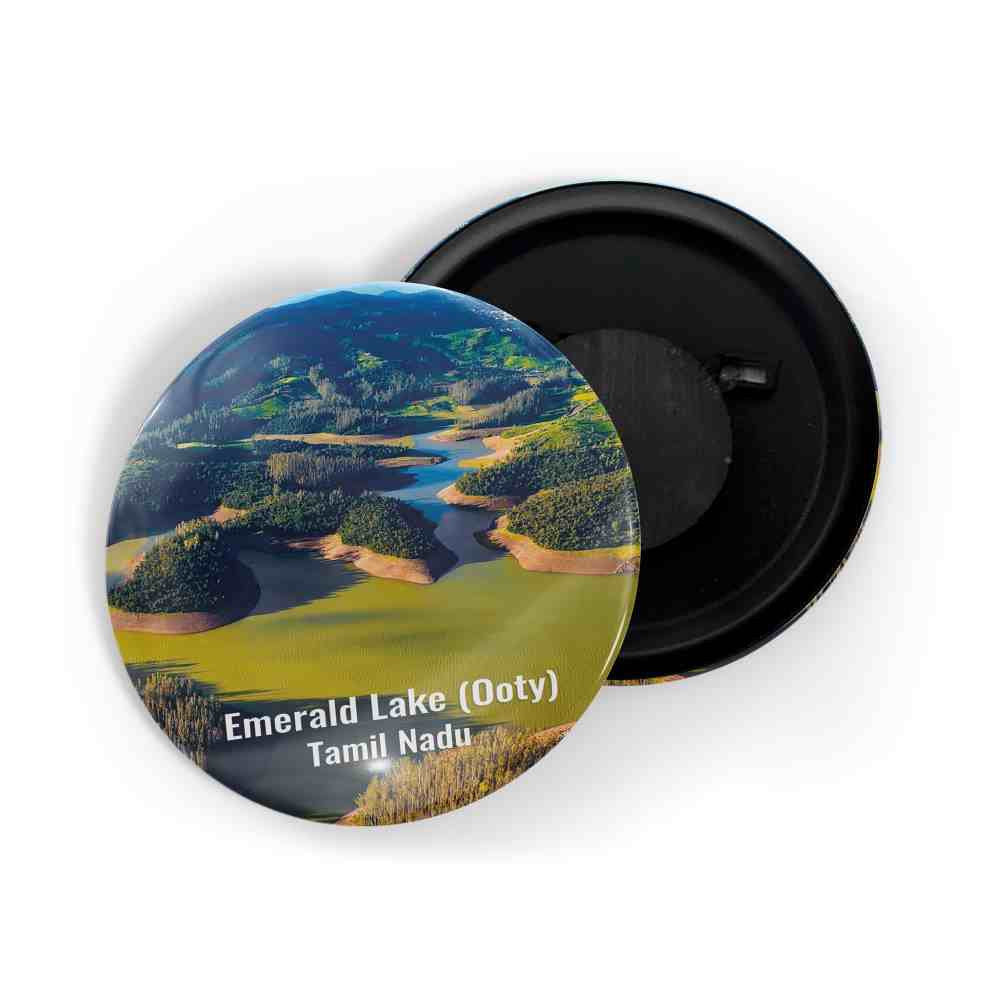dhcrafts Fridge Magnet Multicolor Emerald Lake Ooty Tamil nadu Tourist Place Glossy Finish Design Pack of 1 (58mm)